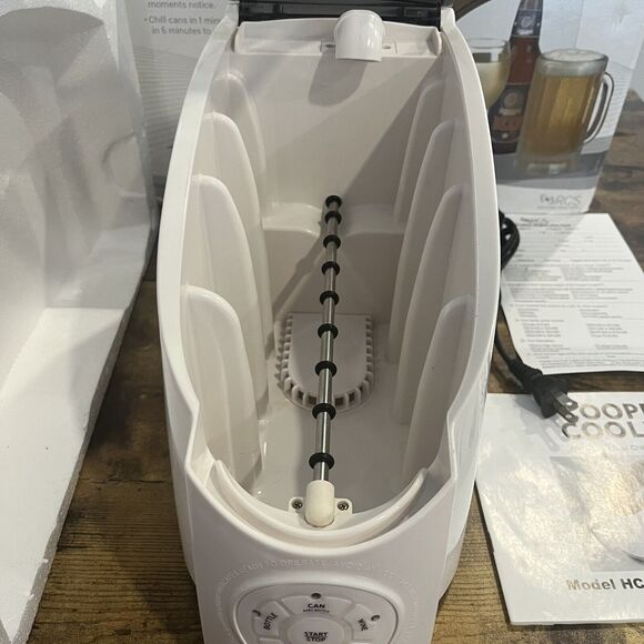 Cooper Cooler Rapid Beverage Chiller Cans Wine & Bottles HC-01 NOB TESTED White - Picture 2 of 8